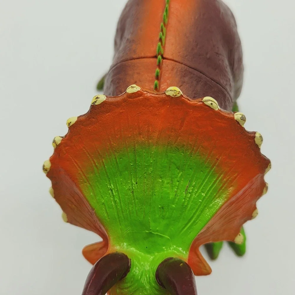 Chompsaur Chomping Mouth Dinosaur Triceratops Orange Green